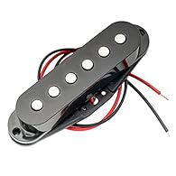 Fits Strat or Squier Style guitar Ceramic magnet,String Spacing is 50mm,middle position Made by metal alloy,DC Resistance:6K With plastic black pickup cover Package Included: 1Pc Guitar Pickup