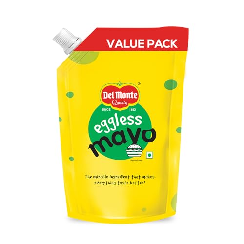 Image of Del Monte Eggless Mayo Spout Pack, 400 g | 100% vegetarian | Thick and Creamy | Made by Chef Loved by all | Spread and Dip