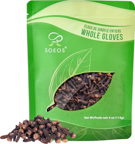 Soeos Whole Cloves 4 oz, Gluten Free, Non GMO, Kosher, Fresh Hand...