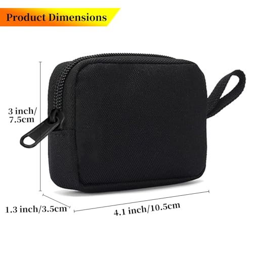 2PCS Coin Pouch for Men, Small Rectangular Coin Purse for men, Tactical Wallet Key Holder, EDC Zipper Pocket Pouch.2