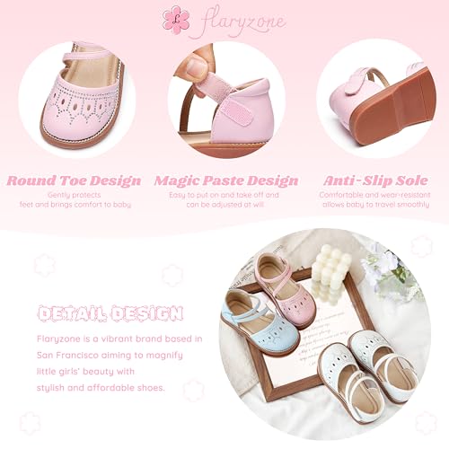 Image of Flaryzone Girls Sandals Closed Toe Summer Flats Dress Sandals Shoes Toddler /Little Kid