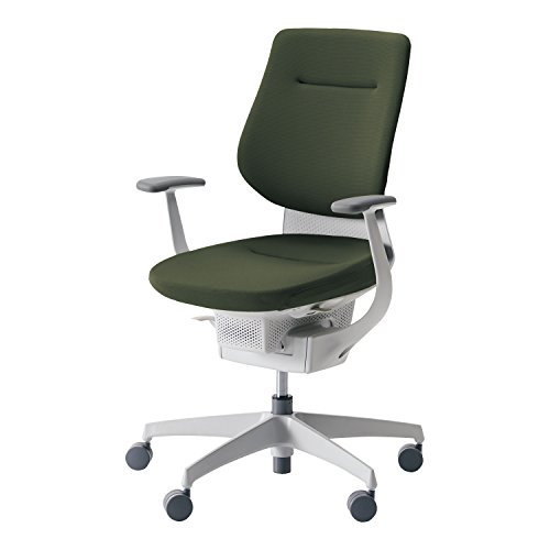 コクヨ イング イス ディープグリーン クッションタイプ デスクチェア 事務椅子 座面が360°動く椅子 CR-GW3203E1G4Q6-VN 【ラクラク納品サービス】