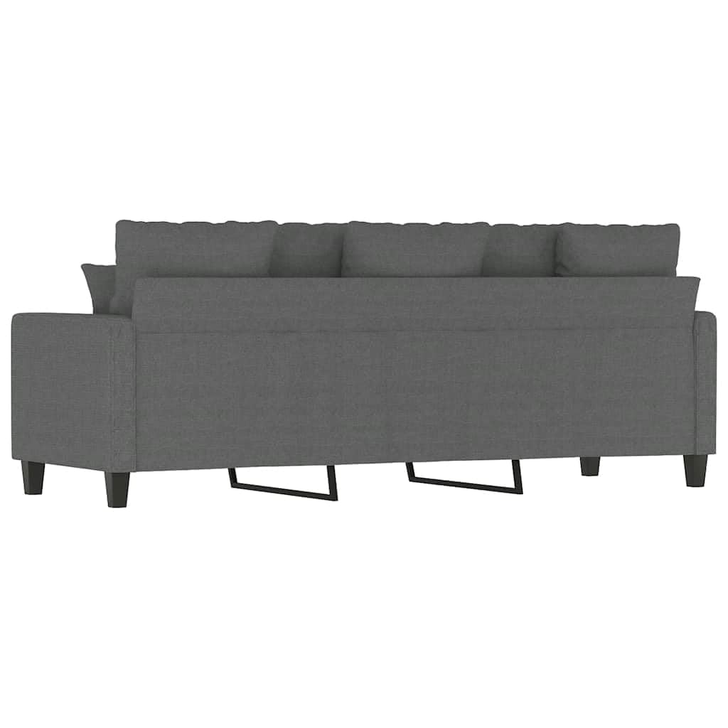 Sofá de 3 plazas de Tela Gris Oscuro 180 cm, Sofá Tapizado para Salón