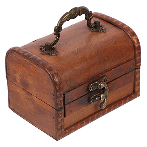 BESPORTBLE caja de madera de almacenamiento safe box storage box baul de madera storage bins cajitas de madera caso largo Boda oro joyeros de madera caja de almacenamiento de madera Yellow