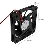 BeMatik - Ventilador de chasis 60x60x10 mm de 12 VDC para Caja de Ordenador (VL013)