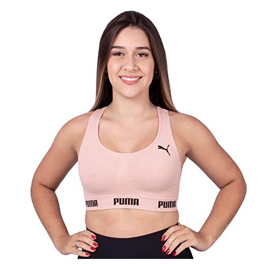 Top Sem Costura, Puma, Feminino, Rosa Nude, M