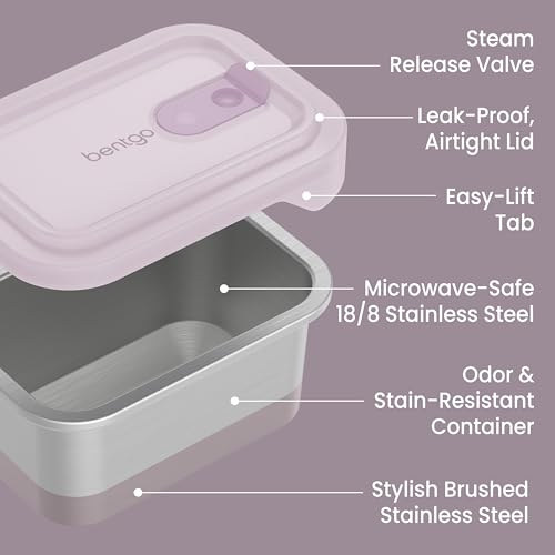 Image of Bentgo MicroSteel Heat & Eat Leak-Proof Stainless Steel Container