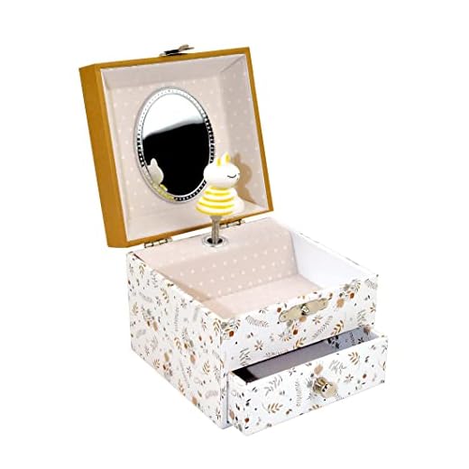 TROUSSELIER - Caja de música - Ardilla en la pradera - Lutin Petit Pois. - Joyero musical - Regalo infantil - Hermoso Danubio de Strauss