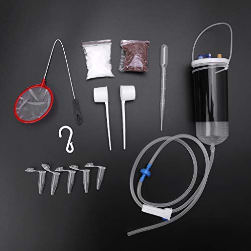 STEBCECE 1 Set Aquarium Brine Shrimp Incubator Fairy Shrimp Egg Hatch Tool Kit Fish Tank Equipment Hatching System Regulator Hose Check Cultivation Kit for Ornamental Fish