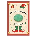 PIujsym Wichtelschatz Komplett Set als Geschenk vom Wichtel ∙ Wichtel Zubehör mit Glücksstein Aventurin Karte und Säckchen für die Wichteltür Weihnachten