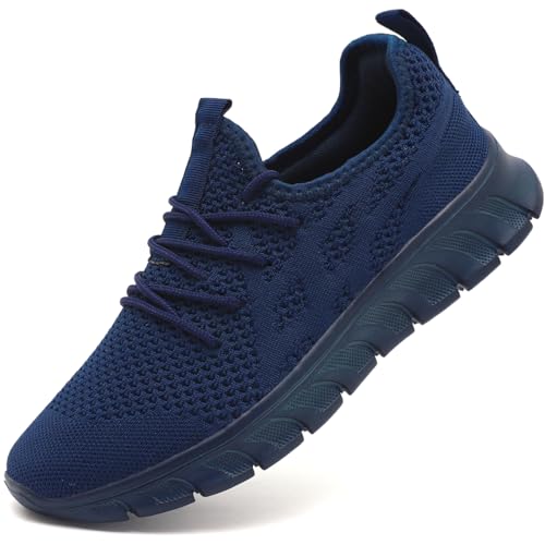 Image of Men's Mesh Breathable Sneakers Lightweight Non Slip Walking Shoes Athletic Running Gym Trainers