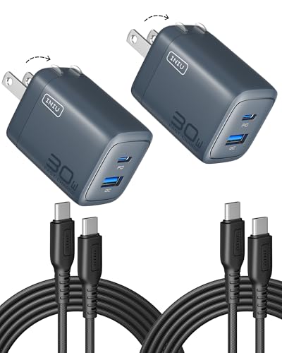 INIU Mini 30W Dual USB-C GaN Charger (2-Pack)