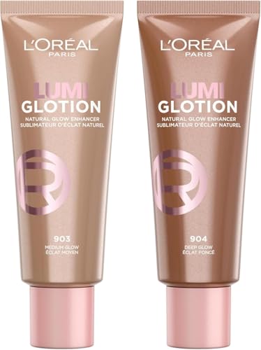 L'Oréal Paris Lote Lumi Glotion Iluminador Tono 903 Medium Glow + Tono 904 Deep Glow