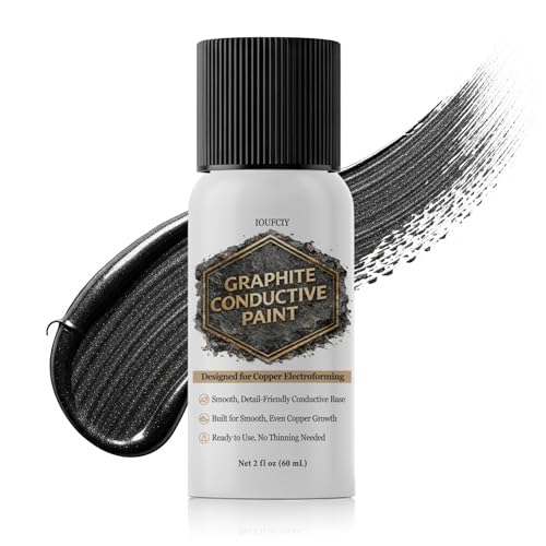 Conductive Paint Graphite Conductive Paint for Electroforming & Electroplating Graphite Paint for 3D Prints SLA Resin Models Plastic Parts & Non-Conductive Materials No Thinning Needed 2 oz/60ml