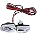 YAMSLAM 2Pcs Car Wiper Hood Light, Car Water Spray Decorative Lights, 12V Dc Windshield Nozzle Light, Universal Car Windshield Water Spray Nozzle Wiper(White)