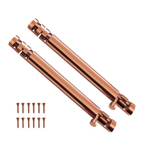 Image of VOLO Aluminium Tower Bolt with Stainless Steel Rod - Heavy Duty Door & Window Latch for Home and Office | Main Door Tower Bolt | Kundi /Chitakini | Pack of 2 Pieces (Rose Gold, 6 Inch)