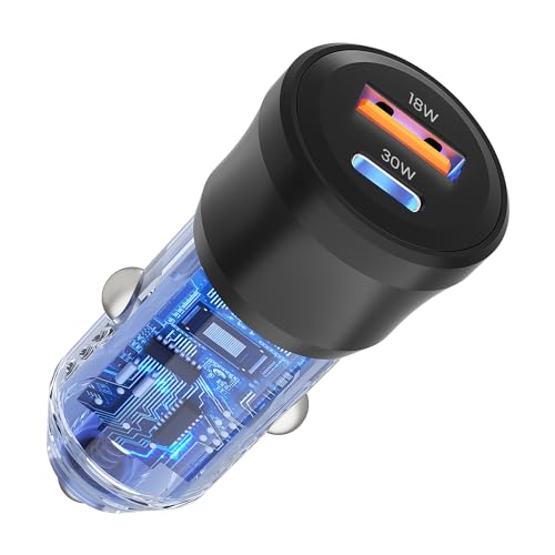 GUULAN Carregador Veicular Carregador Veicular Turbo Carregador Portátil iPhone com Porta Dupla USB+