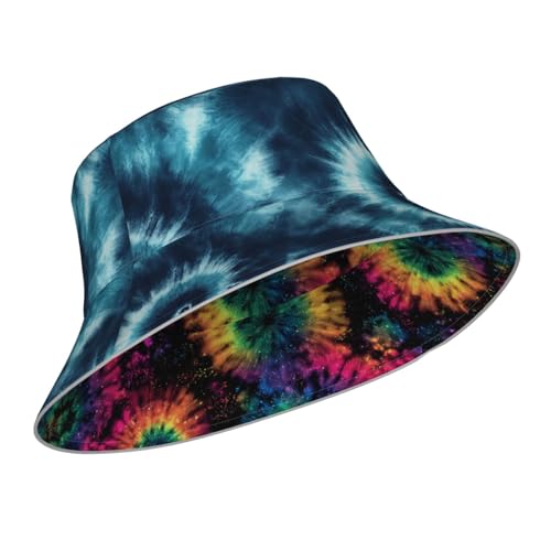 Image of Bucket Hat Double-Side-Wear Reversible Sun Hat Beach Travel Hiking for Women Men