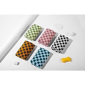 Hand Towels 5 Pack - Cotton Face Towels Soft, Absorbent, and Decorative Checkered Design for Bathroom, Kitchen, Gym, and Spa - 13 x 29 Inches for Any Occasion Hand Towels 5 Pack Cotton Face Towels Soft Absorbent and Decorative Checkered Design for Bathroom Kitchen Gym and Spa 13 x 29 Inches for Any Occasion