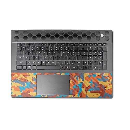 Image of MightySkins Carbon Fiber Skin Compatible with Alienware M18 R1 (2023) Full Wrap Kit - Retro Camouflage | Protective, Durable Textured Carbon Fiber Finish | Easy to Apply | Made in The USA