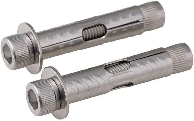 Pernos de expansión, anclaje, 2 piezas, tornillos de mampostería for pared de ladrillo Perno de metal Tornillo de expansión interno de acero inoxidable 304 Perno de expansión interno Perno de expansió