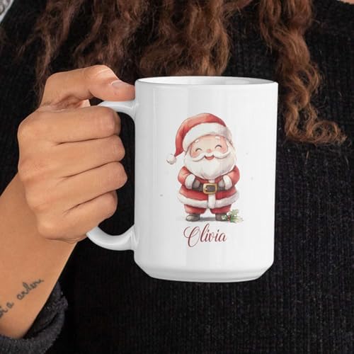 Taza de cerámica personalizada Santa Claus 11oz miniatura 5