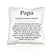 ILP Kissen Motiv Papa mit Spruch - Vatertagsgeschenk Kissen - Kissenbezug und Füllung - Geschenke für Männer - 40 x 40 cm - Mit Geschenktasche - Vater Geschenke Weihnachten