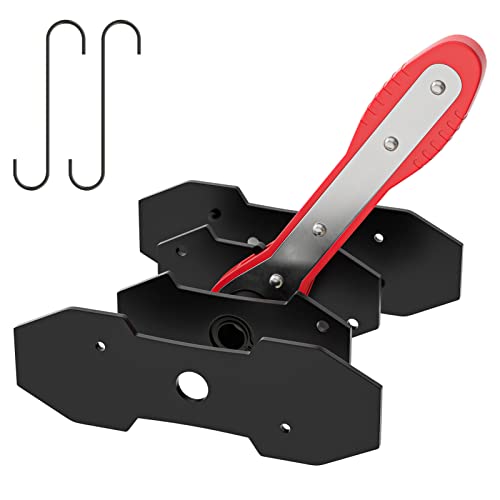 THOROAD Brake Caliper Press Tool, Brake Caliper Compression Tool,Car Ratcheting Brake Caliper Piston Spreader Press Tool with 2 pcs Steel Plates
