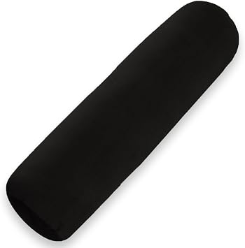 Middle One Round Body Pillow for Adults Long Bolster Pillow for Bed with Removable Velvet Cover Decorative Tube Roll Cylinder Pillow 35" x 7.87" Black 1pc