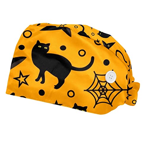 Casquettes de travail ajustables JDEZ qui absorbent la sueur avec motif chat