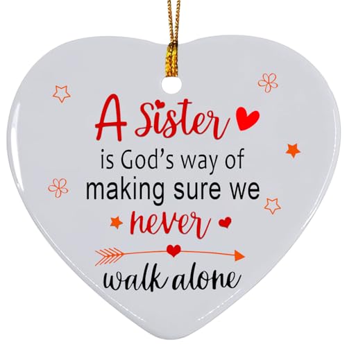 Sister Christmas Ornament 2025, Sister Gifts for Christmas, White Christmas Sisters Ornament, Sisters Gifts from Sister, Sister Ornaments for Christmas Tree, Best Sister Gifts