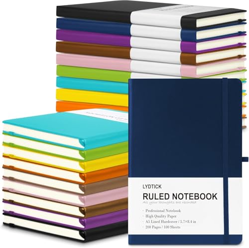20 Pack A5 Hardcover Journal Notebooks 8.22 x5.5 In，Lined Journals
