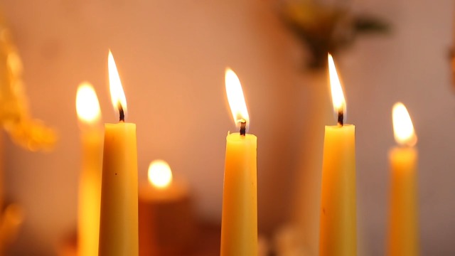 Image of Beeswax Taper Candles,Non-Toxic Bees Wax Candle Sticks for Home,8in,6 Pack