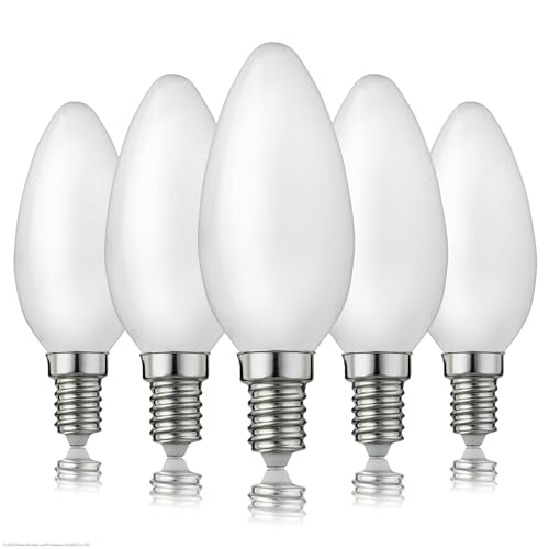 hellum LED Lampen E14 warmweiß 5 Stück Matte LED Glühbirne kerzenform als Ersatz für Glühbirne 25 Watt Helligkeit 250 Lumen 2700 Kelvin LED E14 warmweiß 5x 207200