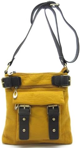 Designer Handbags - TOPS MESSENGER BAG - By Fashion Destination | (Mustard)