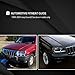 Autozensation Compatible with 1999-2004 Jeep Grand Cherokee, Left + Right Pair Headlamp Assembly, Black Headlights with Fiber Optic LED Strips