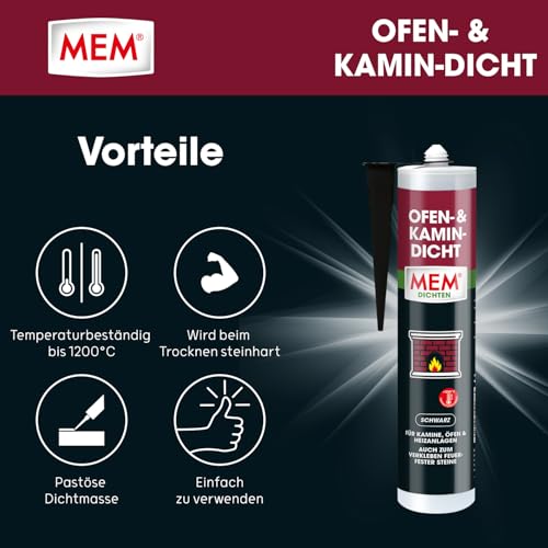 MEM Ofen & Kamin-Dicht - 310 ml Kartusche – Ansicht 4