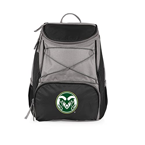 Picnic TIME NCAA Colorado State Rams PTX Backpack Cooler, Soft Cooler Backpack, Insulated Lunch Bag, (Black with Gray Accents)