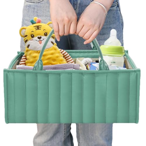 Chaies Cesta de pañales para bebés, bolsa organizadora de pañales, bolsa de pañales de gran capacidad para la ducha, un contenedor de almacenamiento esencial para pañales en la habitación de los niños