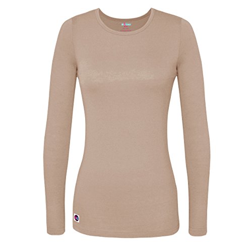 Sivvan S8500 Medical Scrubs Shirt, Khaki, Large-US Femme