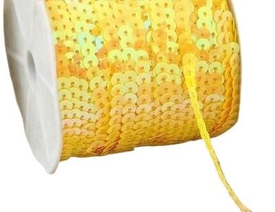 Lamówki cekinowe do szycia Wstążka cekinowa w rolce 6mm 100Y wielokolorowa(Ab M Green)