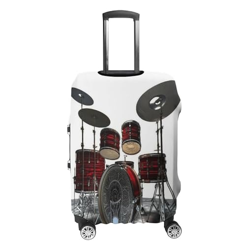Cool Drum Set Luggage Covers Scratch-Resistant Washable Suitcase Cover Polyester Elastic Travel Baggage Protector for Suitcase Protector Cover S4