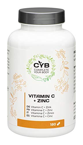 CYB Vitamine C + Zinc, 180 comprimés, végétaliens