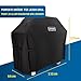 SPRINKS® Grillabdeckung WETTERFEST Grill Abdeckhaube Hochwertige Grill Abdeckung für Weber, Napoleon, Enders - EXTRA Griffen Gasgrill Oxford 600D Gewebe [132x66x109cm] - Grill Cover (Schwarz)