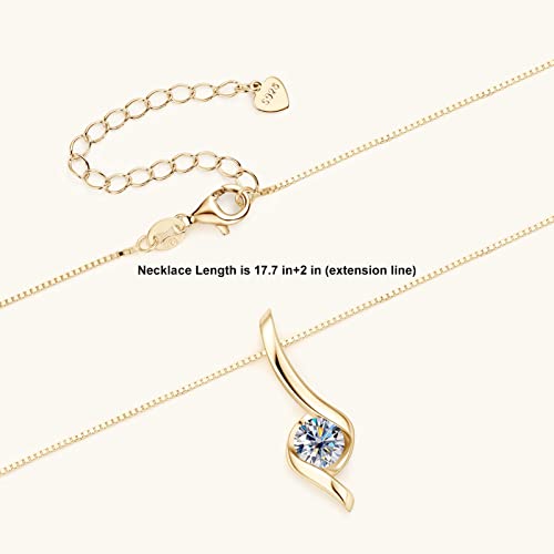 1CT Moissanite Pendant Necklace for Women D Color VVS1 925 Sterling Silver Infinity Chain Necklace Gift for Her Wife Mom Birthday4