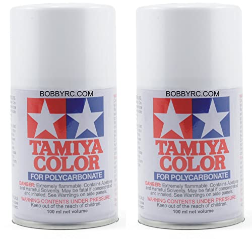 TAMIYA 2 PACK Polycarbonate PS-1 White 100ml Spray TAM86001 RC PAINT PROLINE