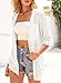 EVALESS Cardigan Sweaters for Women Crochet Short Sleeve Open Front Knit Kimono Boho Cardigans Lightweight Hollow Out Tops 2026 Spring Trendy Clothes Beach Vacation White Medium
