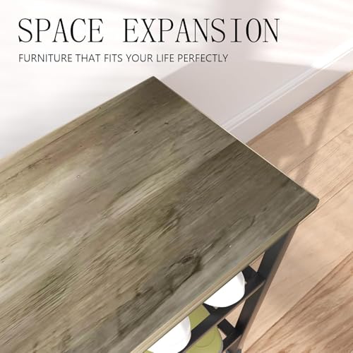 Image of 3-Tier Metal Shoe Rack with Wood Top - Durable & Space-Saving Shoe Organizer,Industrial Shoe Organizer Shelf Bench Storagefor Closet Entryway, Bedroom & Hallway