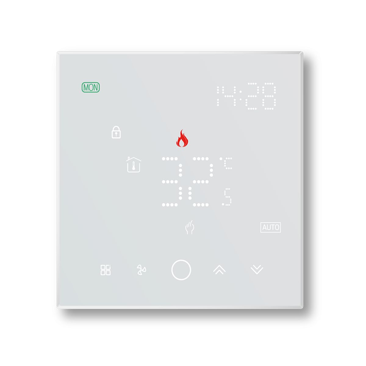 Termostato Inteligente para Aire Acondicionado VRF - Pantalla Táctil LED, Compatible con Alexa/Google Home, 4 Modos (Frío/Calor/Ventilación/Deshumidificación), Requiere Hub Zigbee