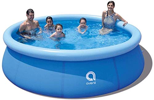 Family Inflatable Swimming Pool,Inflatable Kiddie Pools,Inflatable Top Ring Swimming Pools, Adults Pools Inflatable Outdoor Garden Waters Sports Game Easy Set Durable (10ft x 30in, Navy)